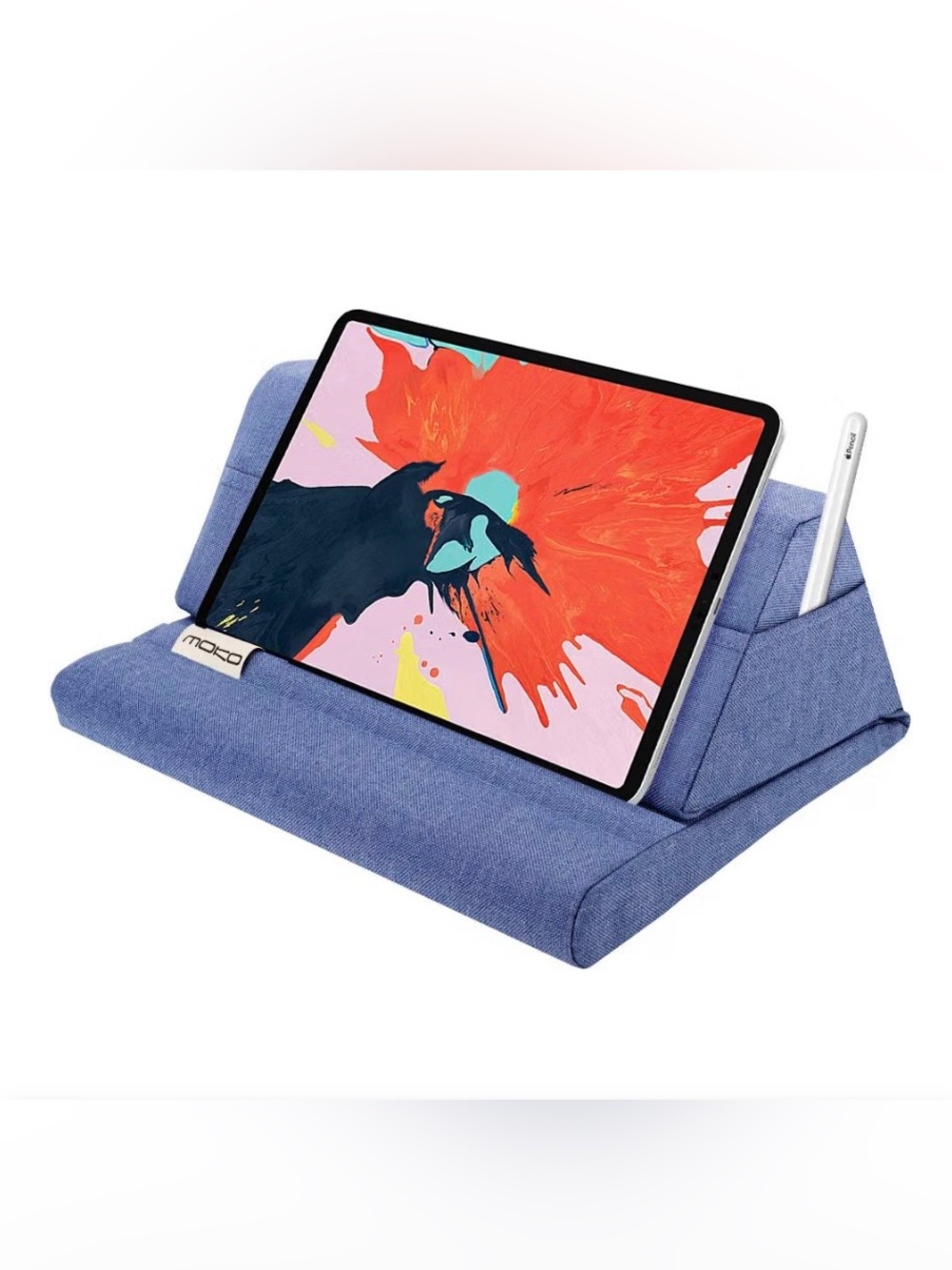 Moko Tablet Pillow Stand w/ Storage Pocket